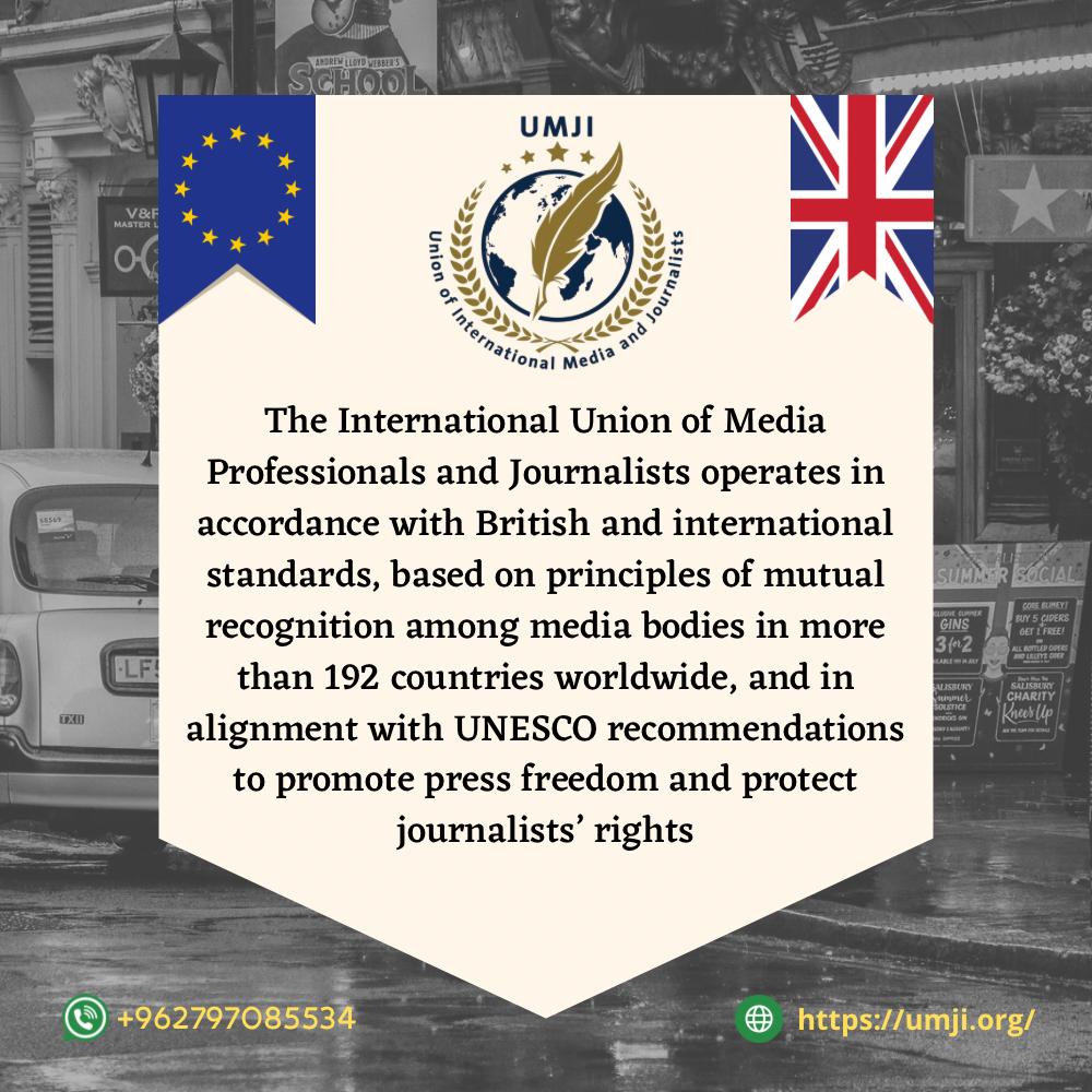 الاتحاد الدولي للإعلاميين والصحفيين (UMJI)كيان إعلامي دولي يعمل وفق إطار قانوني بريطاني